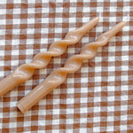 Caramel Swirl Candles – Pack of 2 White Cliff Studio Candles