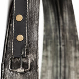 Carson 30" Round Black Wall Mirror with Strap