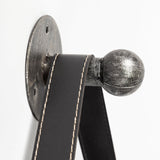 Carson 30" Round Black Wall Mirror with Strap