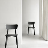 Casale dining chair - varnished oak - black White Cliff Studio Dining Chair
