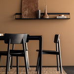 Casale dining chair - varnished oak - black White Cliff Studio Dining Chair