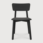 Casale dining chair - varnished oak - black White Cliff Studio Dining Chair