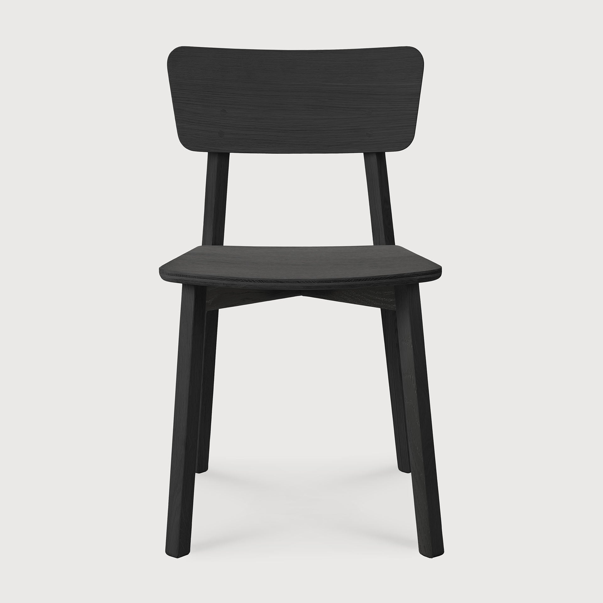 Casale dining chair - varnished oak - black White Cliff Studio Dining Chair
