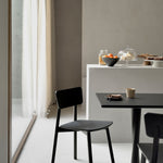 Casale dining chair - varnished oak - black White Cliff Studio Dining Chair