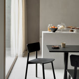 Casale dining chair - varnished oak - black White Cliff Studio Dining Chair