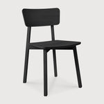 Casale dining chair - varnished oak - black White Cliff Studio Dining Chair