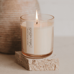 Cashmere and Vanilla Soy Candle - Tinted Glass Jar - 12 oz White Cliff Studio Candles and Candle Accessories