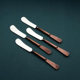 Celia Butter Knife/Cheese Spreader 4 Pc. Set White Cliff Studio Flatware