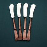 Celia Butter Knife/Cheese Spreader 4 Pc. Set White Cliff Studio Flatware