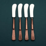 Celia Butter Knife/Cheese Spreader 4 Pc. Set White Cliff Studio Flatware