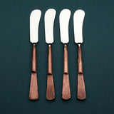 Celia Butter Knife/Cheese Spreader 4 Pc. Set White Cliff Studio Flatware