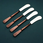 Celia Butter Knife/Cheese Spreader 4 Pc. Set White Cliff Studio Flatware