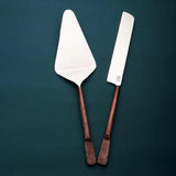 Celia Cake Serving 2 Pc. Set White Cliff Studio Utensils