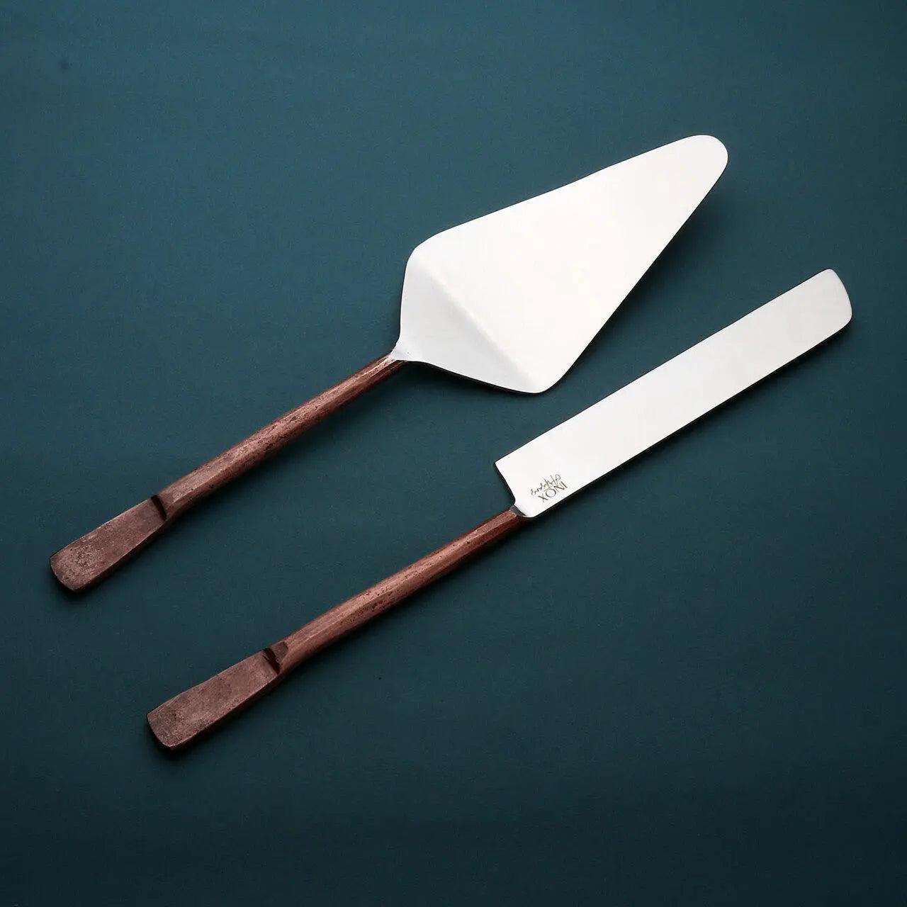 Celia Cake Serving 2 Pc. Set White Cliff Studio Utensils