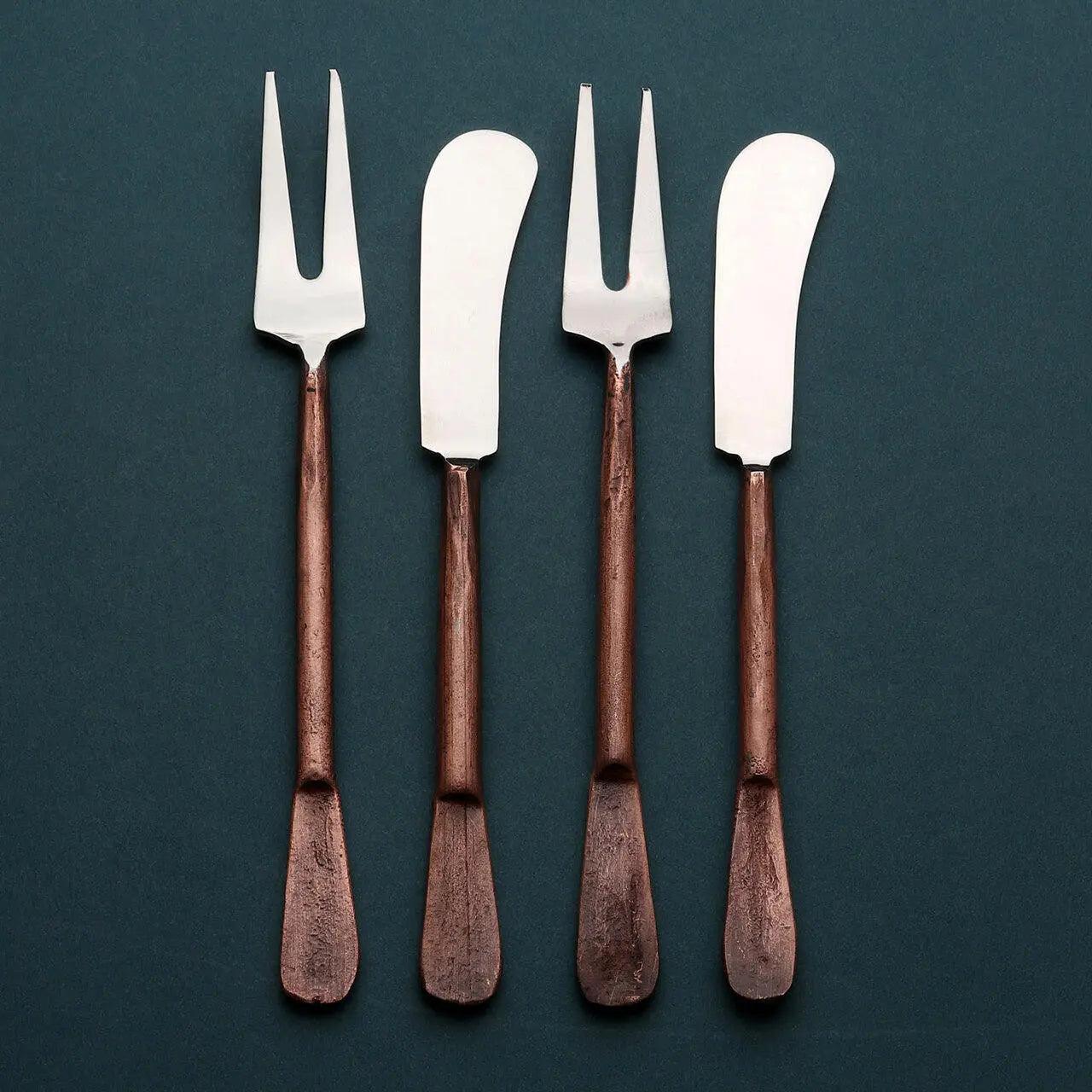 Celia Cheese Fork & Spreader Set White Cliff Studio Flatware