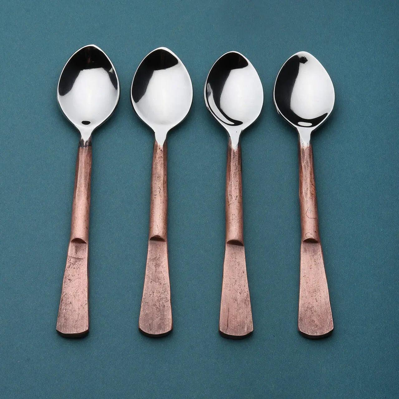 Celia Coffee/Demitasse Spoons 4 Pc. Set White Cliff Studio Flatware