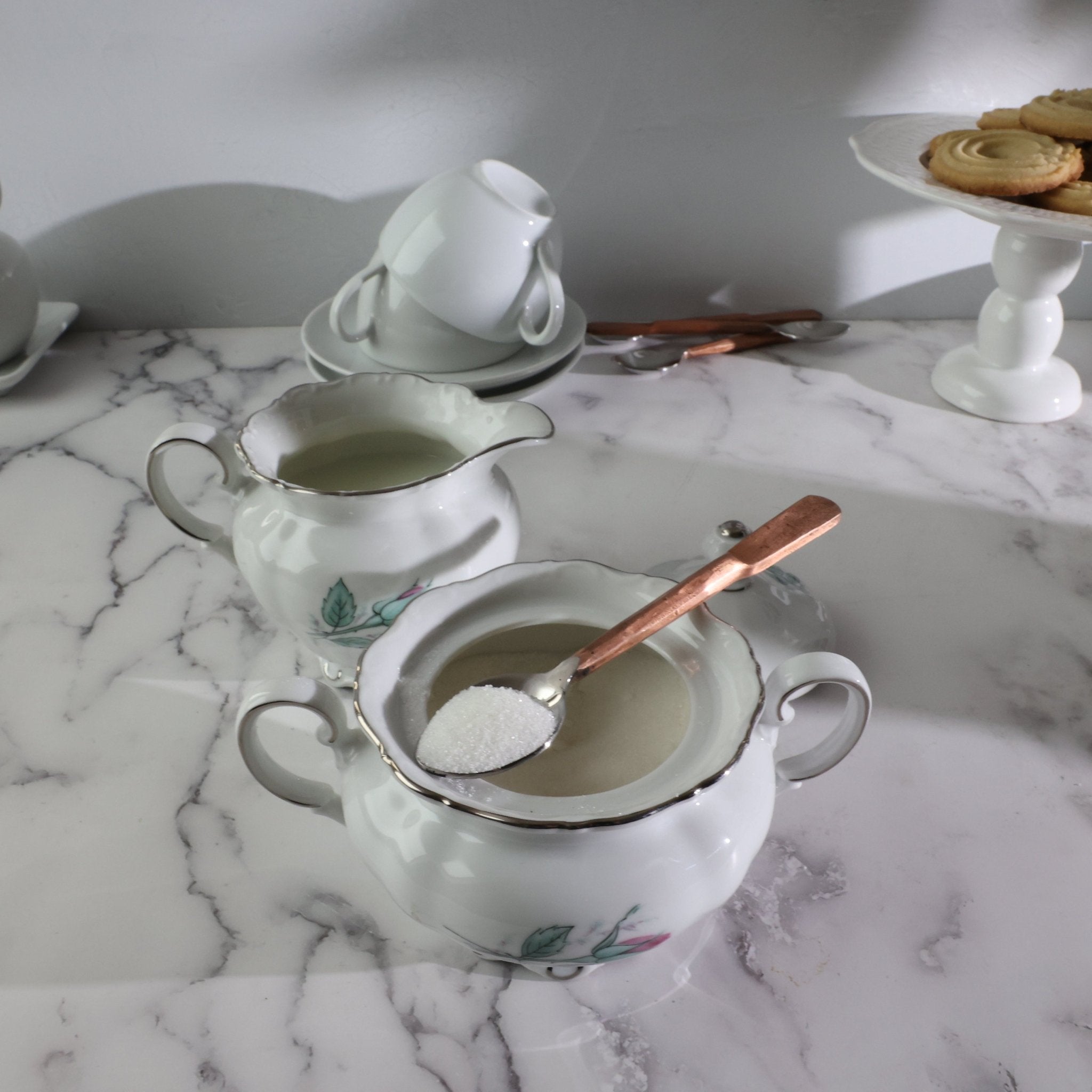 Celia Coffee/Demitasse Spoons 4 Pc. Set White Cliff Studio Flatware