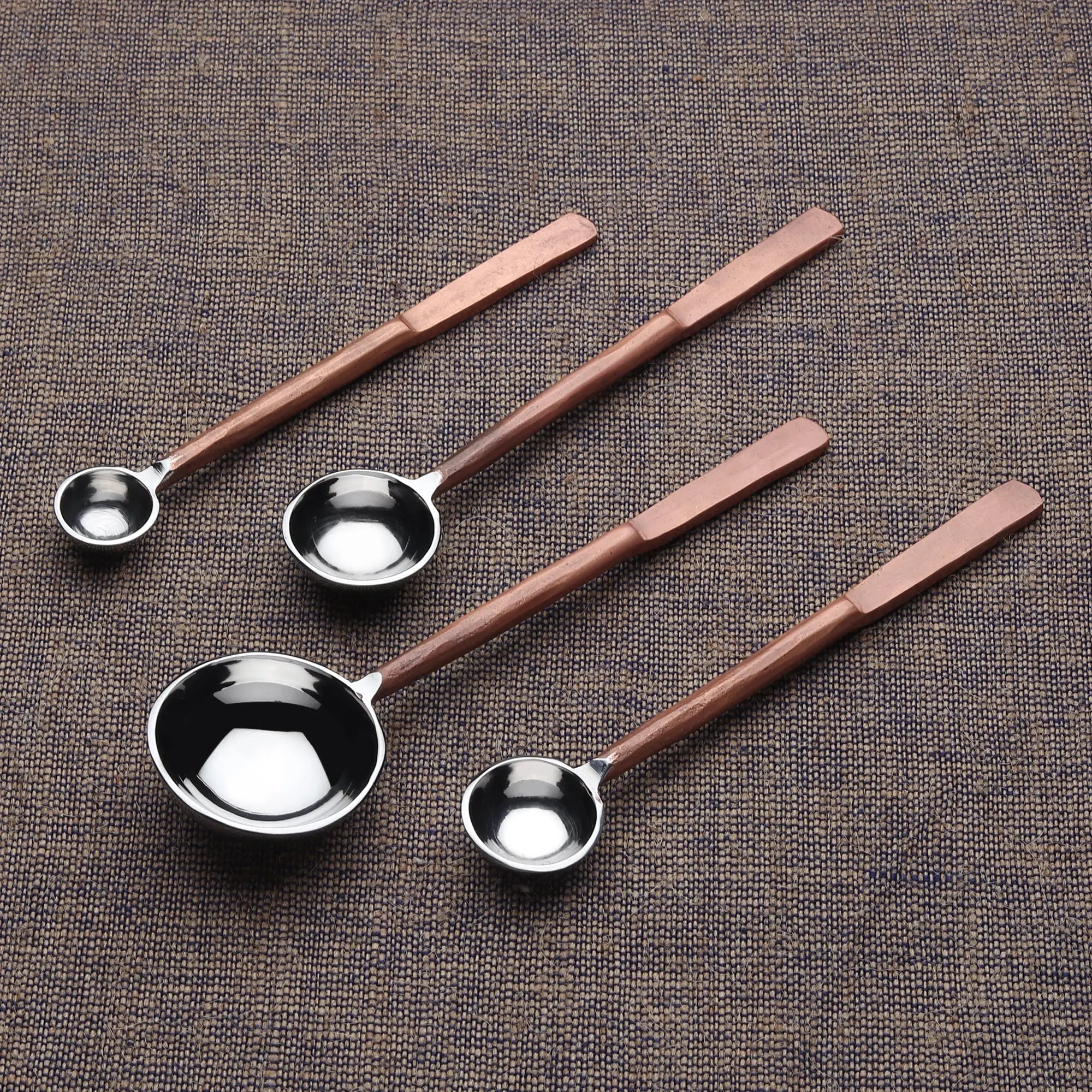 Celia Copper Measuring Spoons Set White Cliff Studio Kitchen Accessories