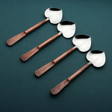 Celia Heart Coffee/Dessert Table Spoon 4 Pc. Set White Cliff Studio Flatware