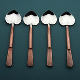 Celia Heart Coffee/Dessert Table Spoon 4 Pc. Set White Cliff Studio Flatware