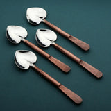 Celia Heart Coffee/Dessert Table Spoon 4 Pc. Set White Cliff Studio Flatware
