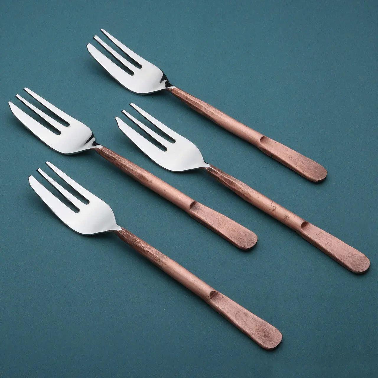 Celia Pastry Forks 4 Pc. Set White Cliff Studio Flatware