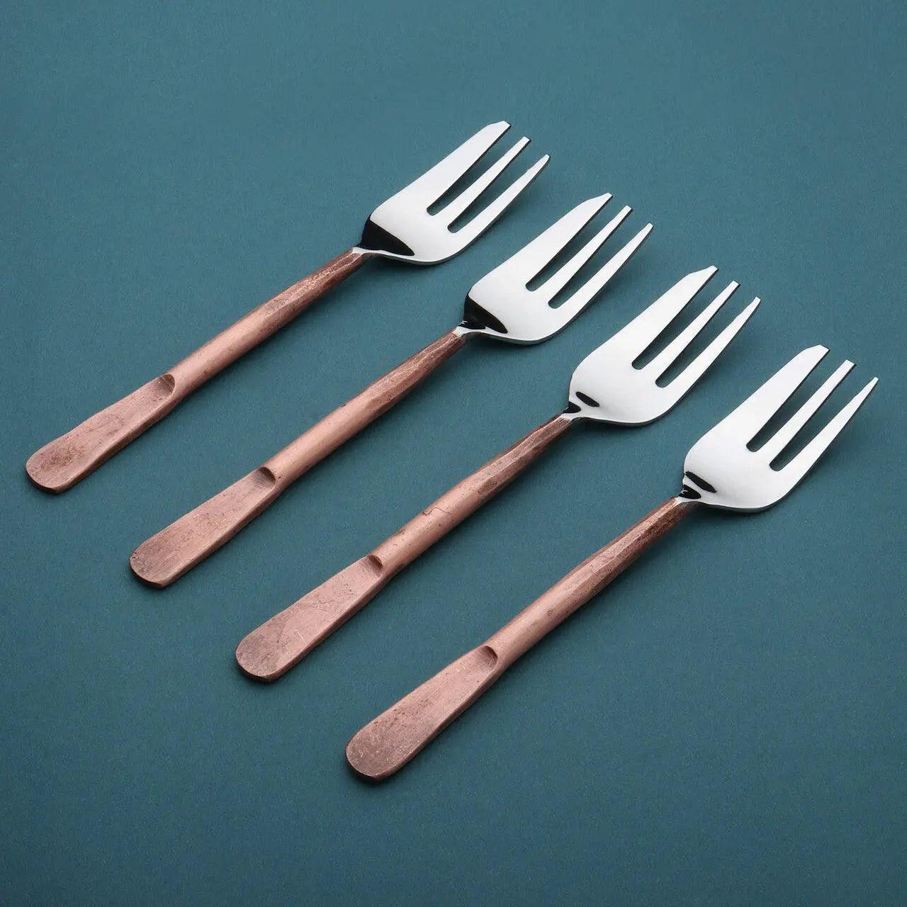 Celia Pastry Forks 4 Pc. Set White Cliff Studio Flatware
