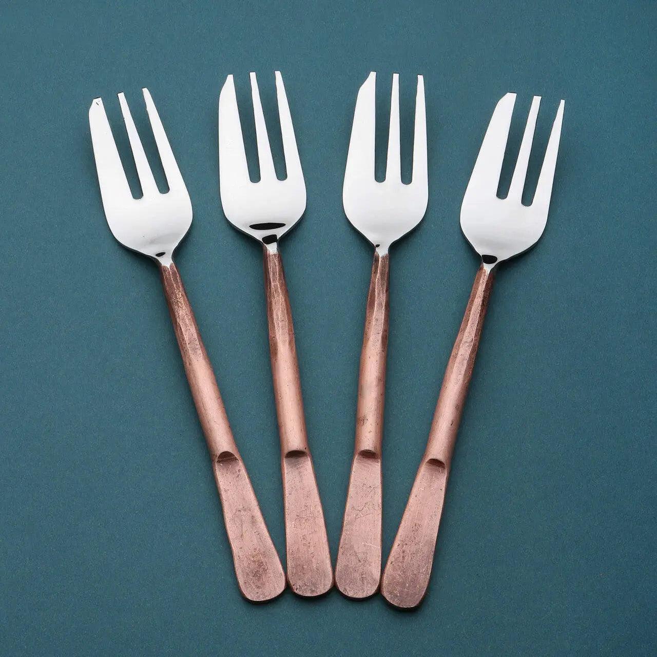 Celia Pastry Forks 4 Pc. Set White Cliff Studio Flatware