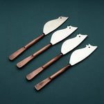 Celia Ratoncito Cheese Spreader/Knife 4 Pc. Set White Cliff Studio Flatware
