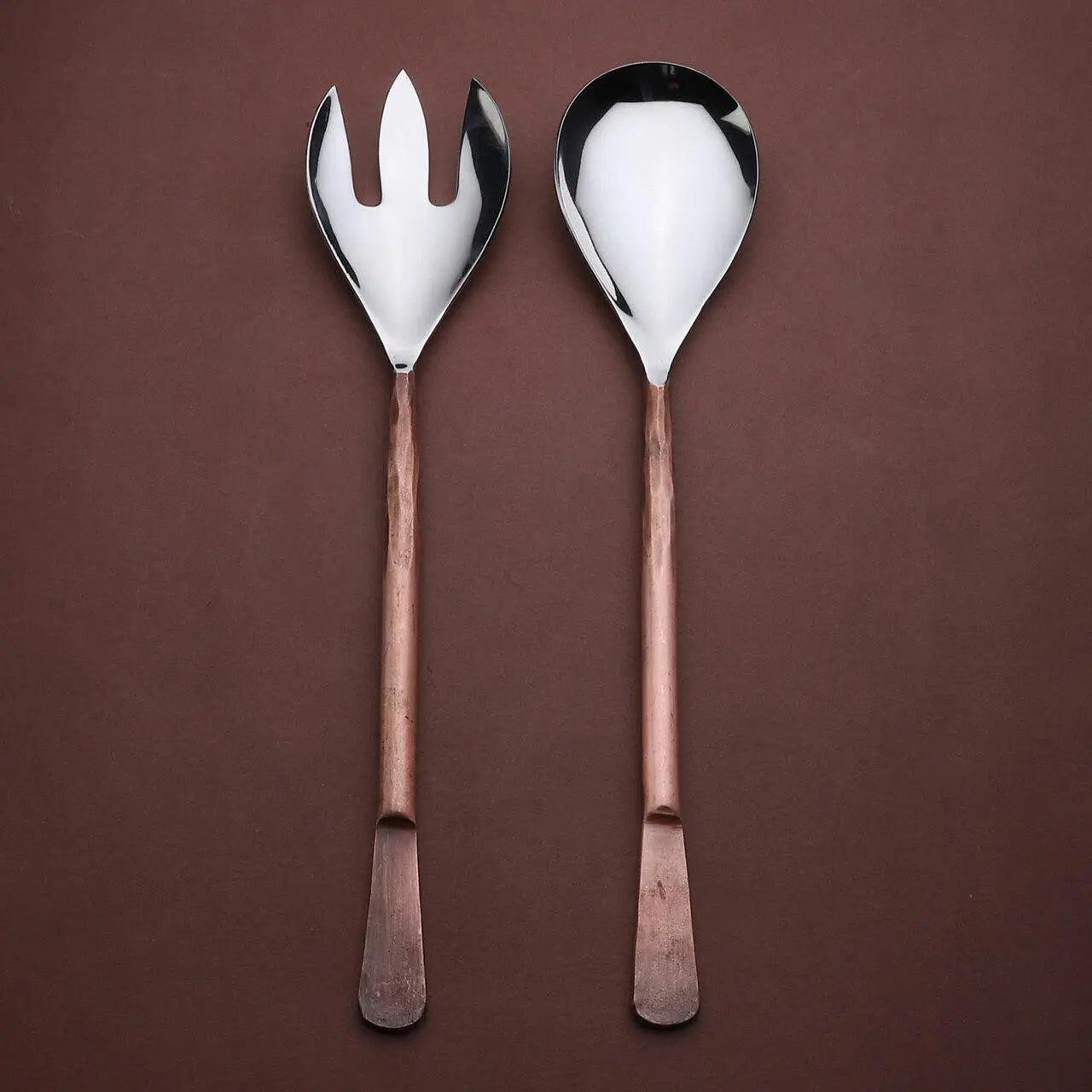 Celia Salad Serving 2 Pc. Set White Cliff Studio Utensils