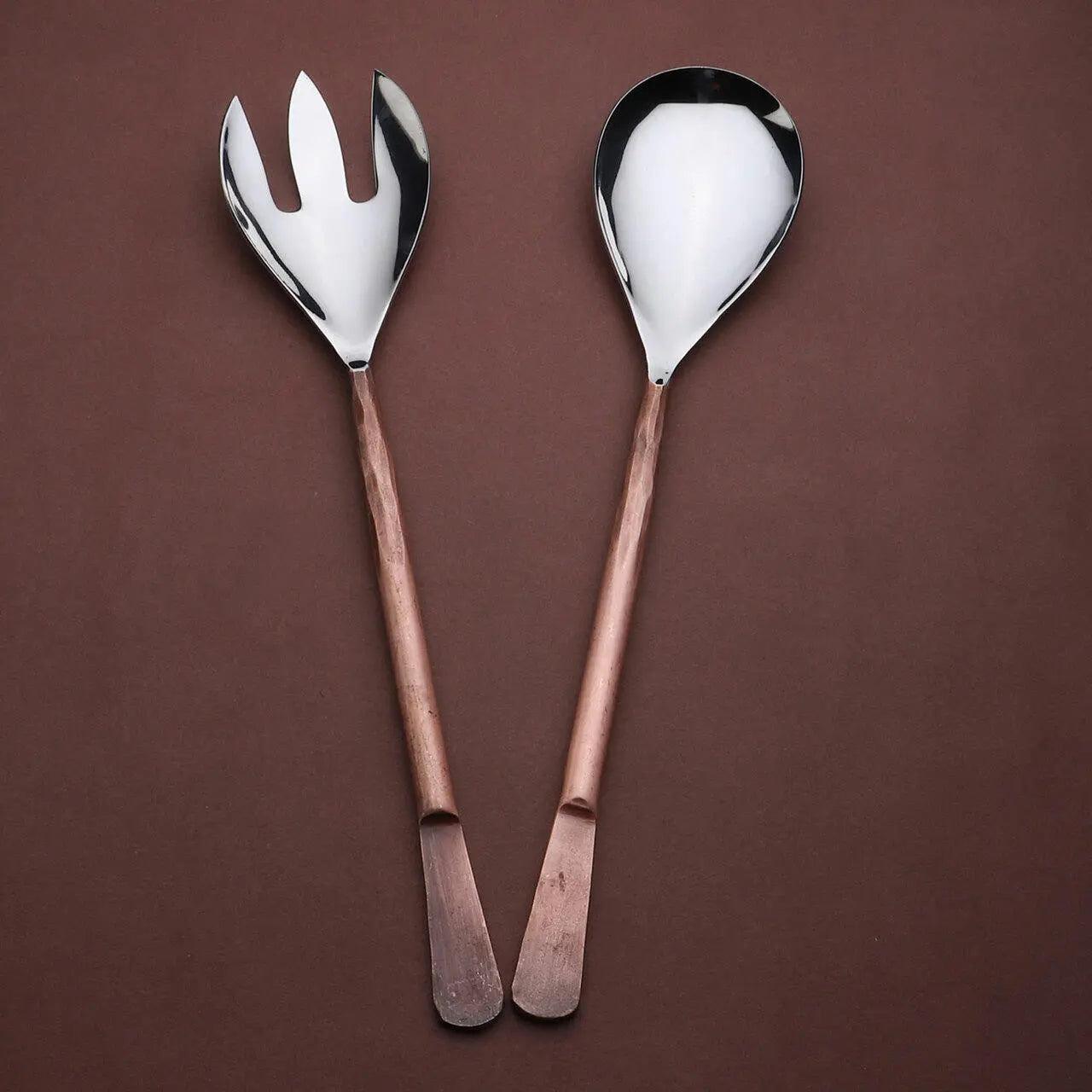 Celia Salad Serving 2 Pc. Set White Cliff Studio Utensils