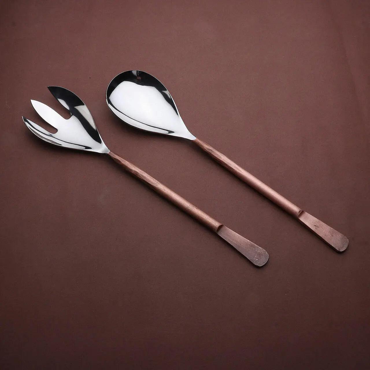 Celia Salad Serving 2 Pc. Set White Cliff Studio Utensils