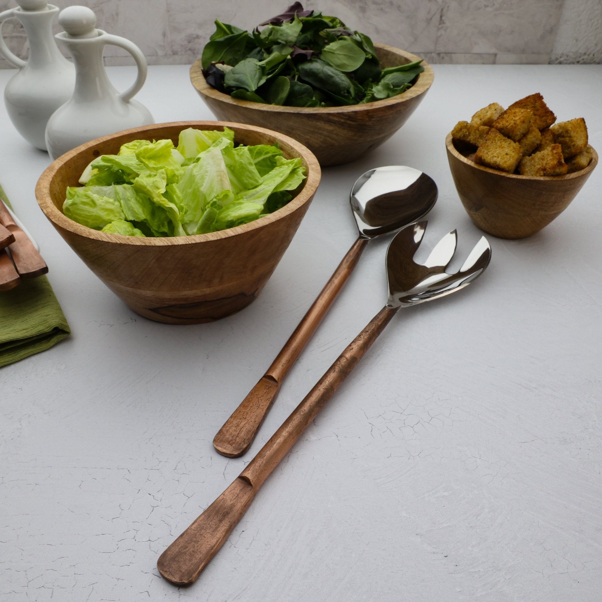 Celia Salad Serving 2 Pc. Set White Cliff Studio Utensils