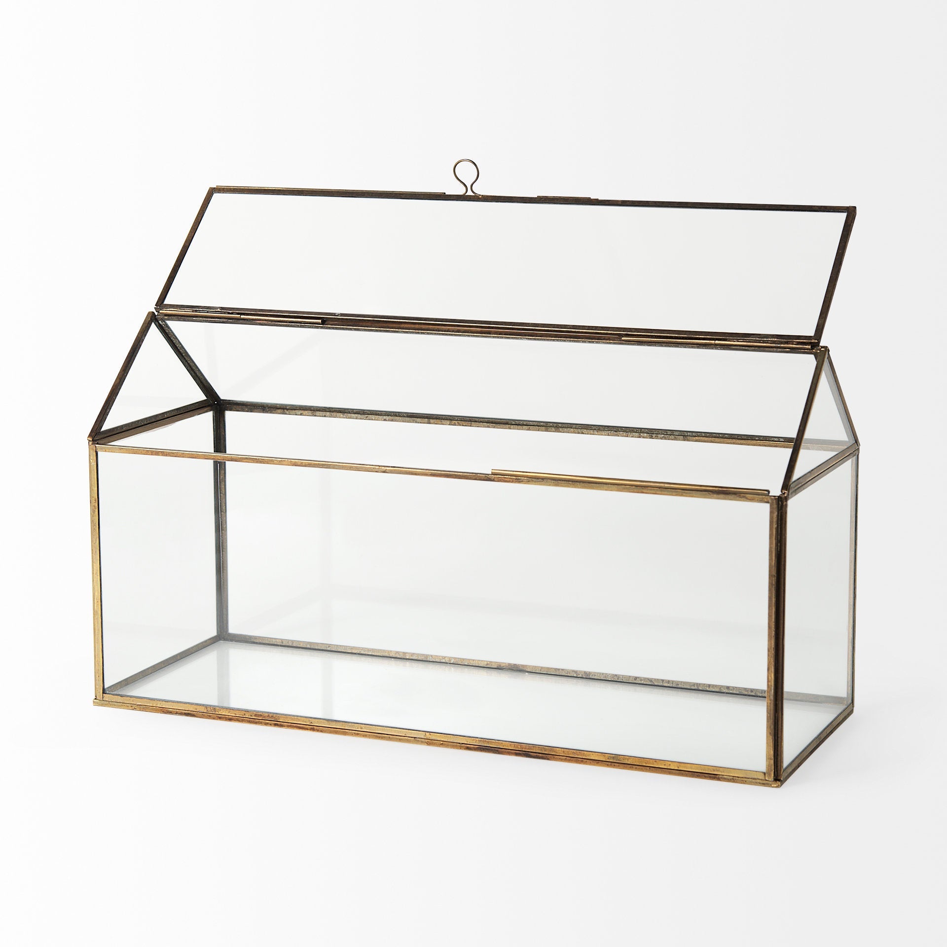 Chalet Gold Glass Terrarium Box