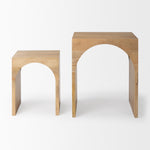Chlo Set of 2 Cottage Wood Nesting Accent Tables