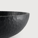 Chopped bowl - varnished mahogany - black - XL White Cliff Studio Decorative Bowls