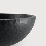 Chopped bowl - varnished mahogany - black - XL White Cliff Studio Decorative Bowls