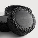 Chopped bowls - varnished mahogany - black - set of 3 White Cliff Studio Decorative Bowls