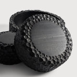 Chopped bowls - varnished mahogany - black - set of 3 White Cliff Studio Decorative Bowls