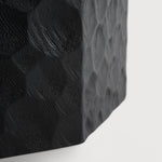 Chopped paper basket - varnished mahogany - black White Cliff Studio Trash can