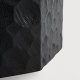 Chopped paper basket - varnished mahogany - black White Cliff Studio Trash can