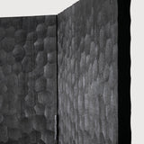 Chopped room divider - varnished mahogany - black White Cliff Studio Room Divider