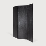 Chopped room divider - varnished mahogany - black White Cliff Studio Room Divider