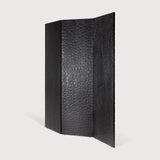Chopped room divider - varnished mahogany - black White Cliff Studio Room Divider