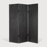 Chopped room divider - varnished mahogany - black White Cliff Studio Room Divider