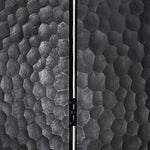 Chopped room divider - varnished mahogany - black White Cliff Studio Room Divider