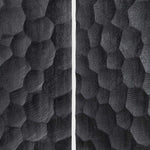 Chopped room divider - varnished mahogany - black White Cliff Studio Room Divider