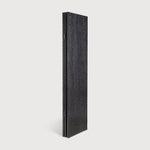 Chopped room divider - varnished mahogany - black White Cliff Studio Room Divider
