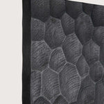 Chopped room divider - varnished mahogany - black White Cliff Studio Room Divider