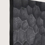Chopped room divider - varnished mahogany - black White Cliff Studio Room Divider